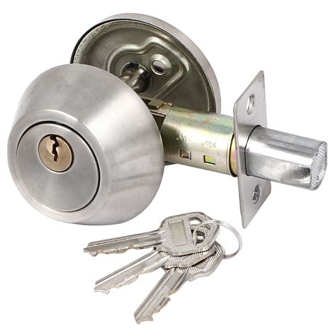 metal door deadbolt lock